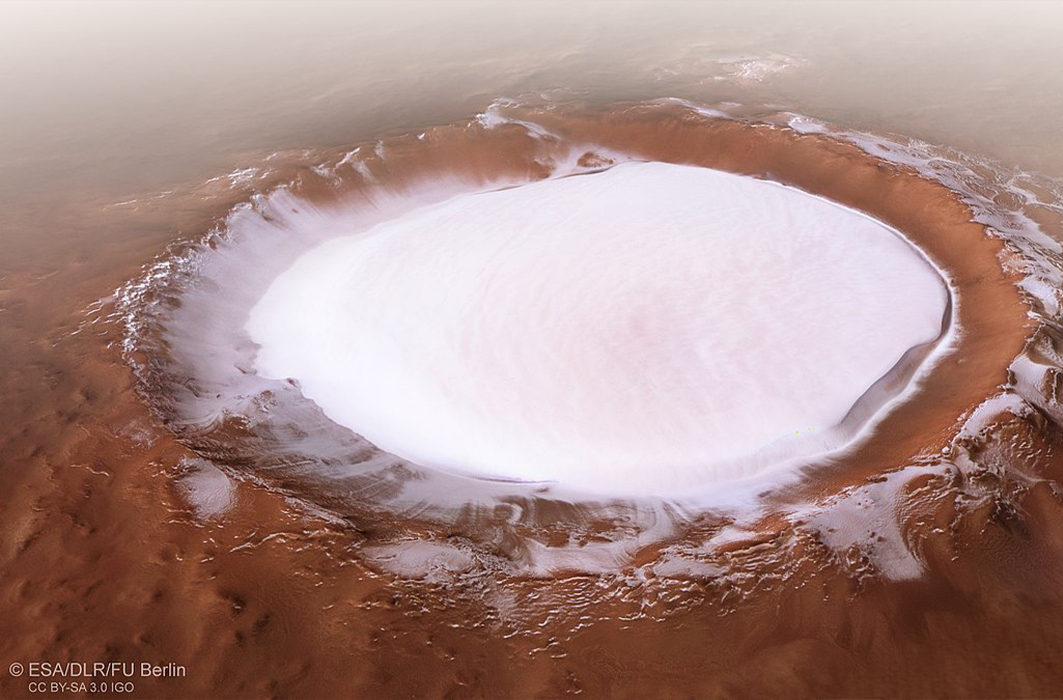 De l'eau glacée sur Mars.