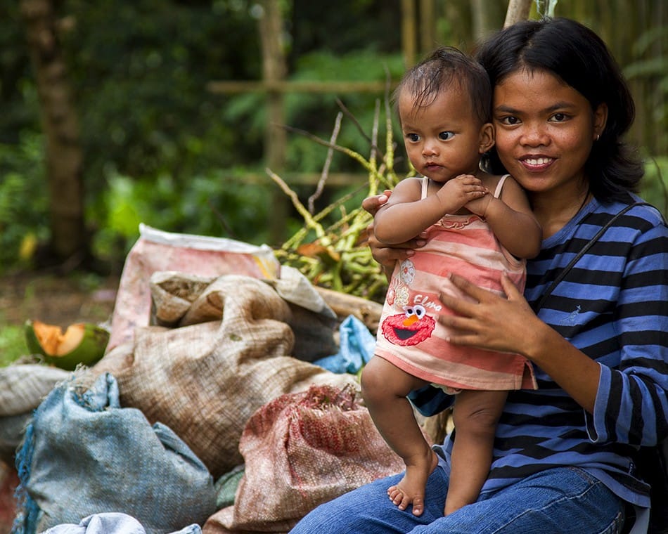 Au marché en famille