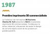 Quelques dates importantes dans l'histoire de l'impression 3D