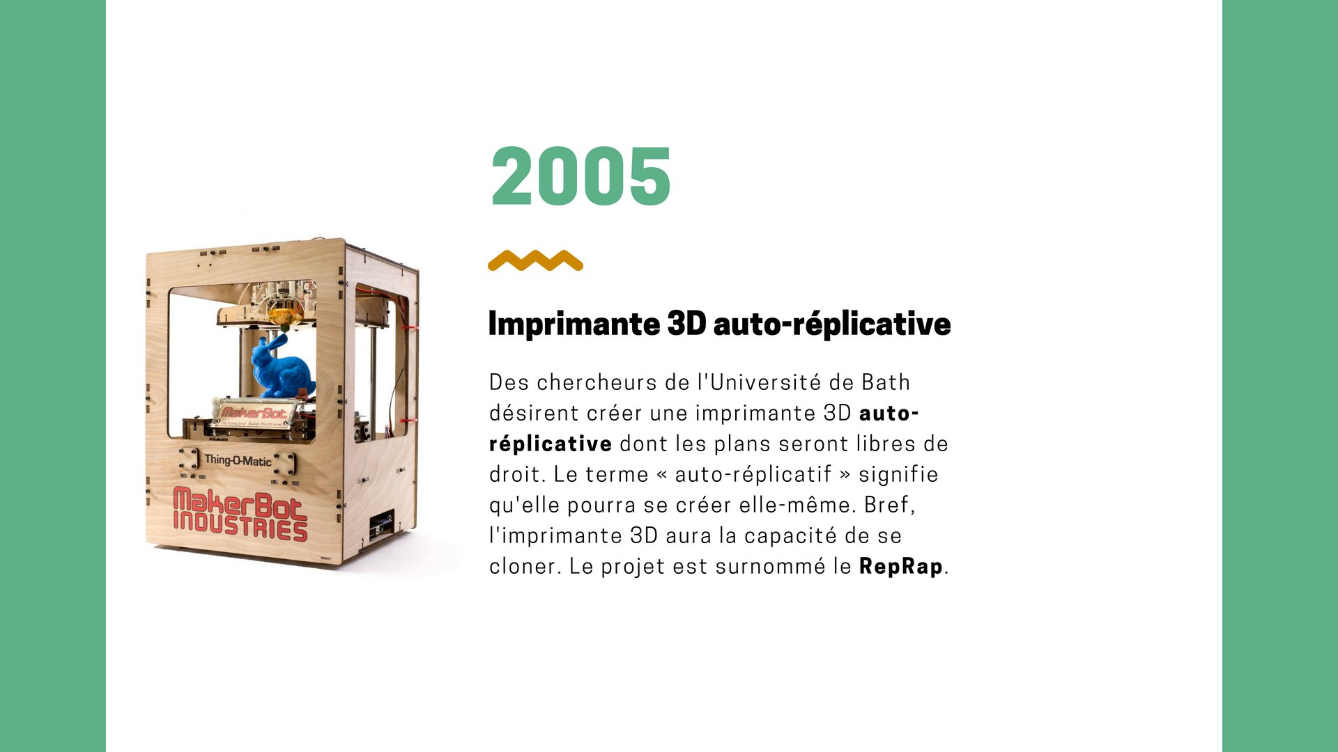 Quelques dates importantes dans l'histoire de l'impression 3D