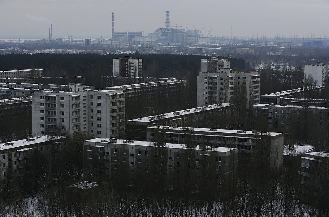 Vue aérienne de Prypiat