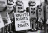 Une manifestation de robots
