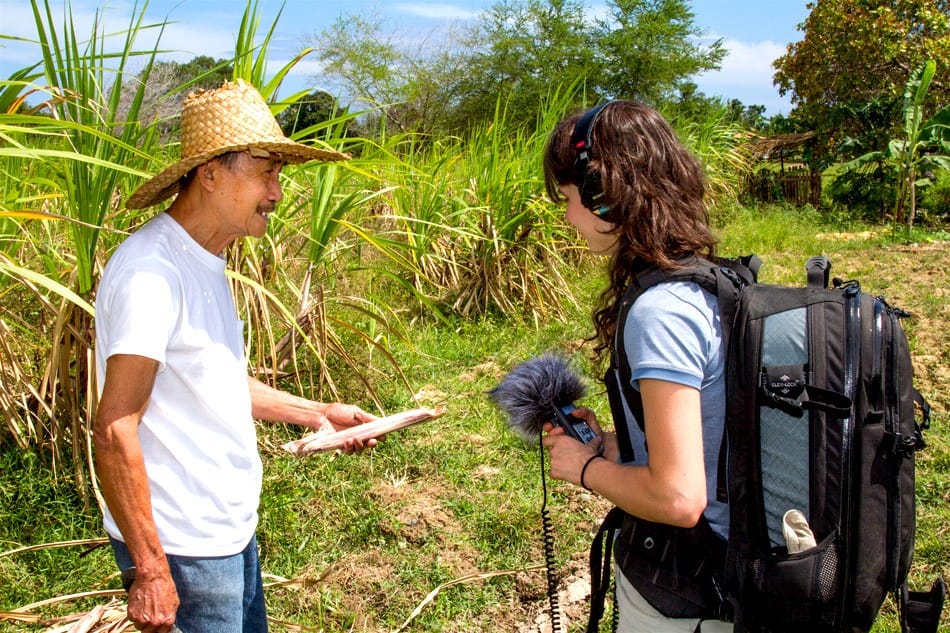 Coulisses de l'entrevue avec le fermier Salvador Regoniel