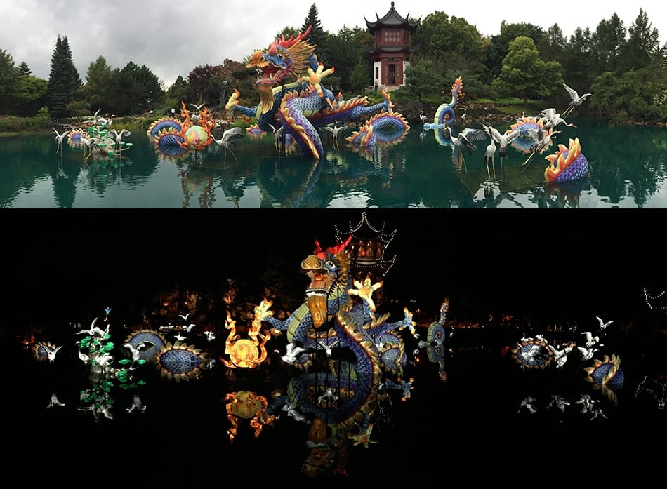 La nature à la lueur des Jardins de lumière