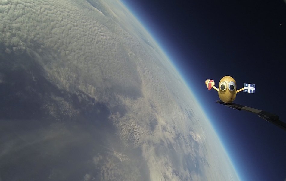 Une patate grelot dans la stratosphère