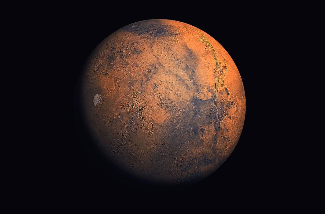 Une illustration de la planète Mars.