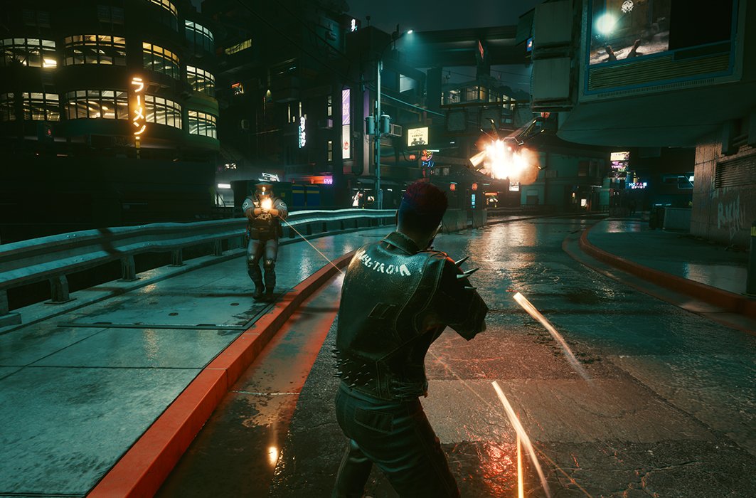 Image capturée du jeu Cyberpunk 2077. Image capturée du jeu Cyberpunk 2077.