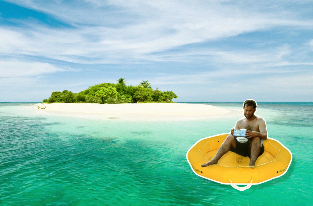 L'acteur Tom Hanks dans le film Seul au monde