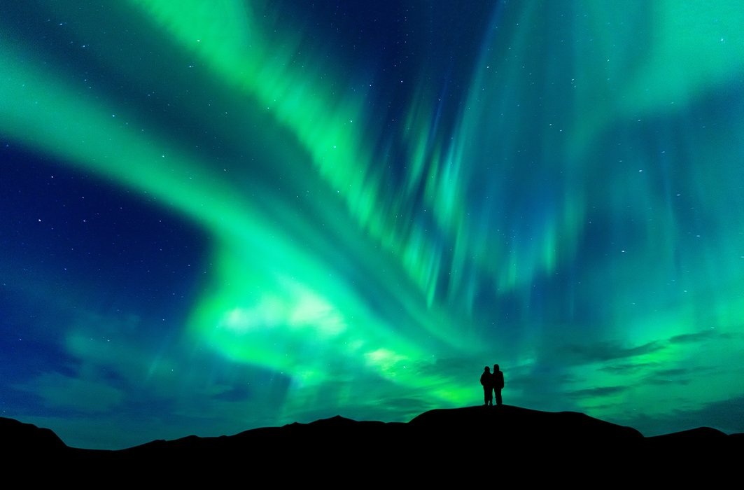 Des aurores boréales en Finlande.