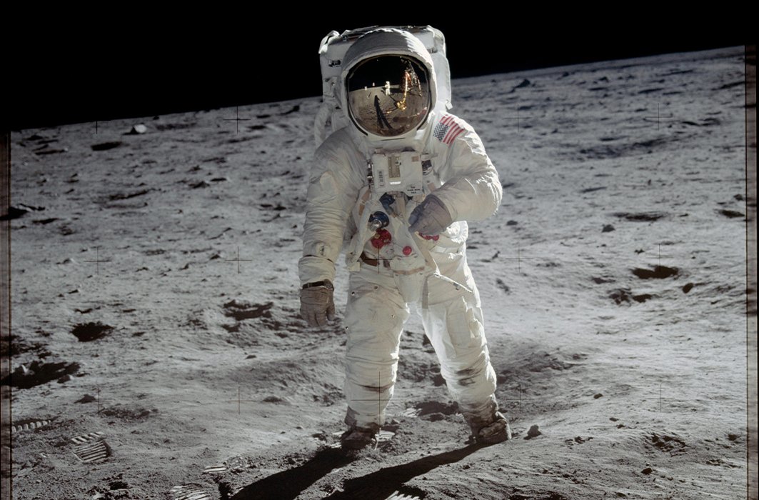 L'astronaute Buzz Aldrin lors de la première mission sur la Lune.