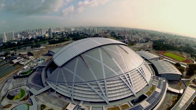 Le stade national de Singapour : champion du dôme autoportant